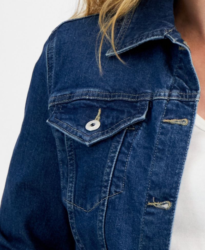 Petite Classic Denim Trucker Jacket