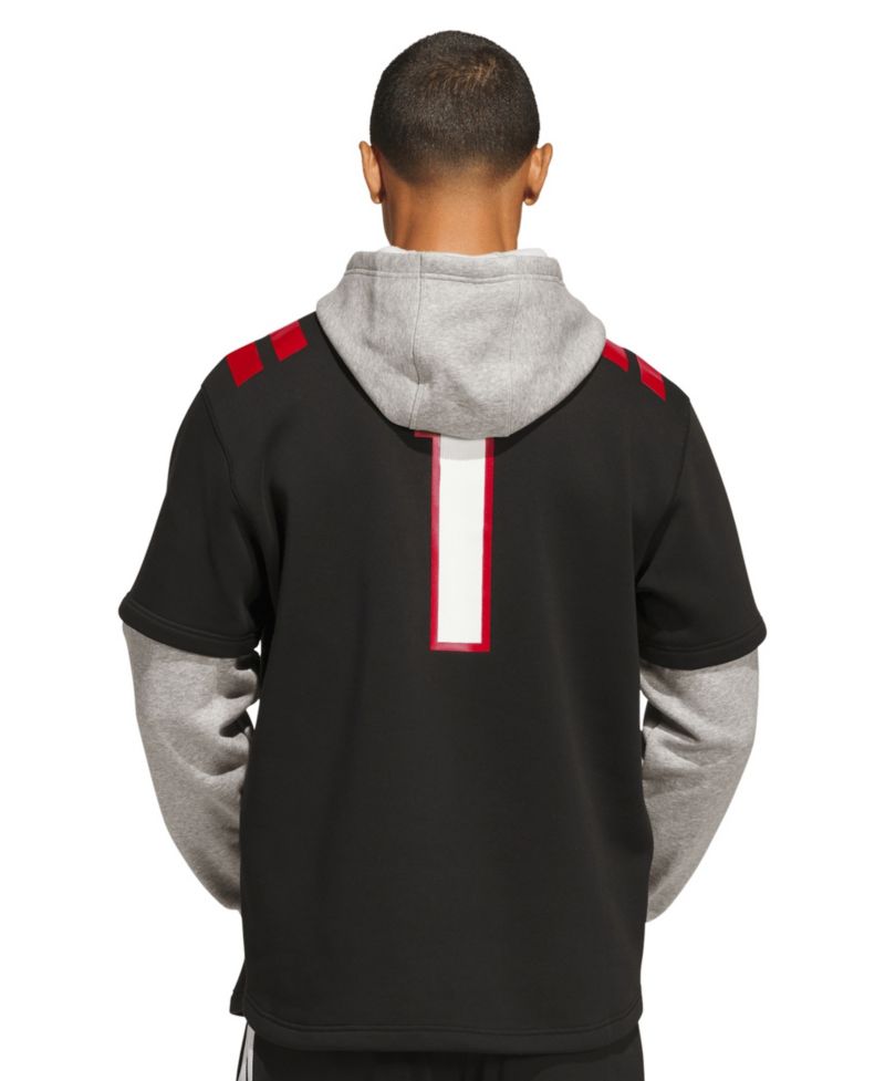 Men's Black Nebraska Huskers Our Red Burns Brighter Strategy Jersey Hoodie