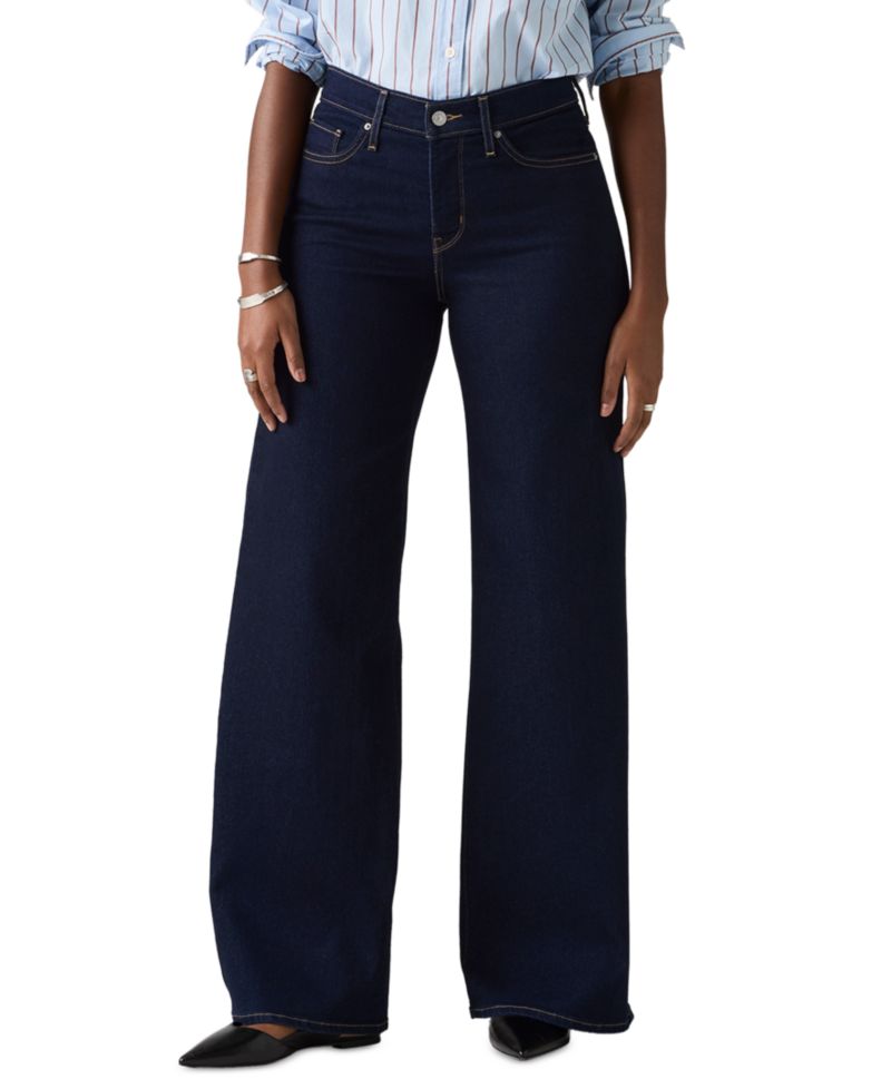 Plus Size Mid Rise 318 Shaping Wide-Leg Jeans