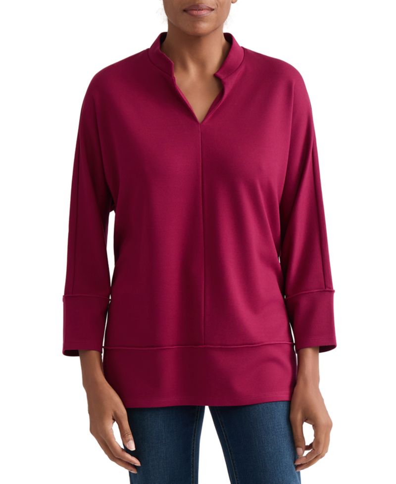Petite Johnny Collar Top