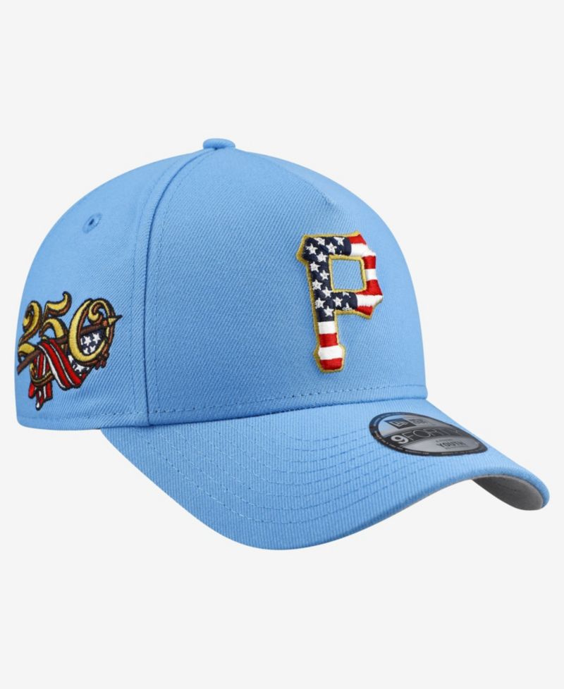 Big Boys and Girls Light Blue Pittsburgh Pirates Celebrate America's 250th 9FORTY A-Frame Adjustable Hat