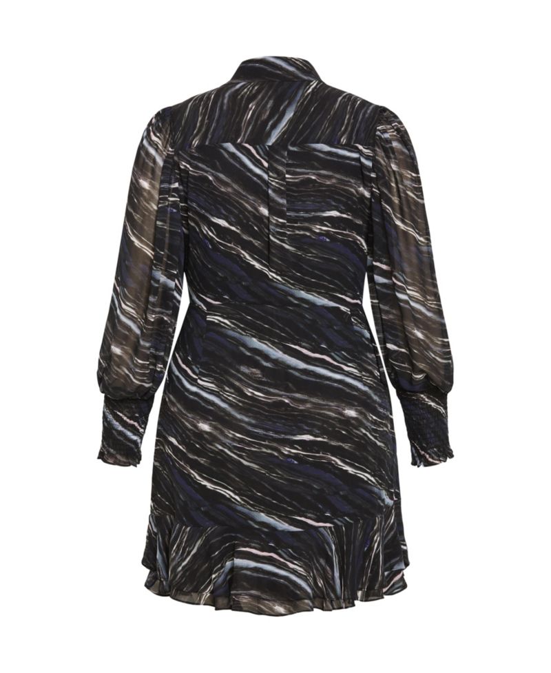 Women's Sheer Lover Print Dress