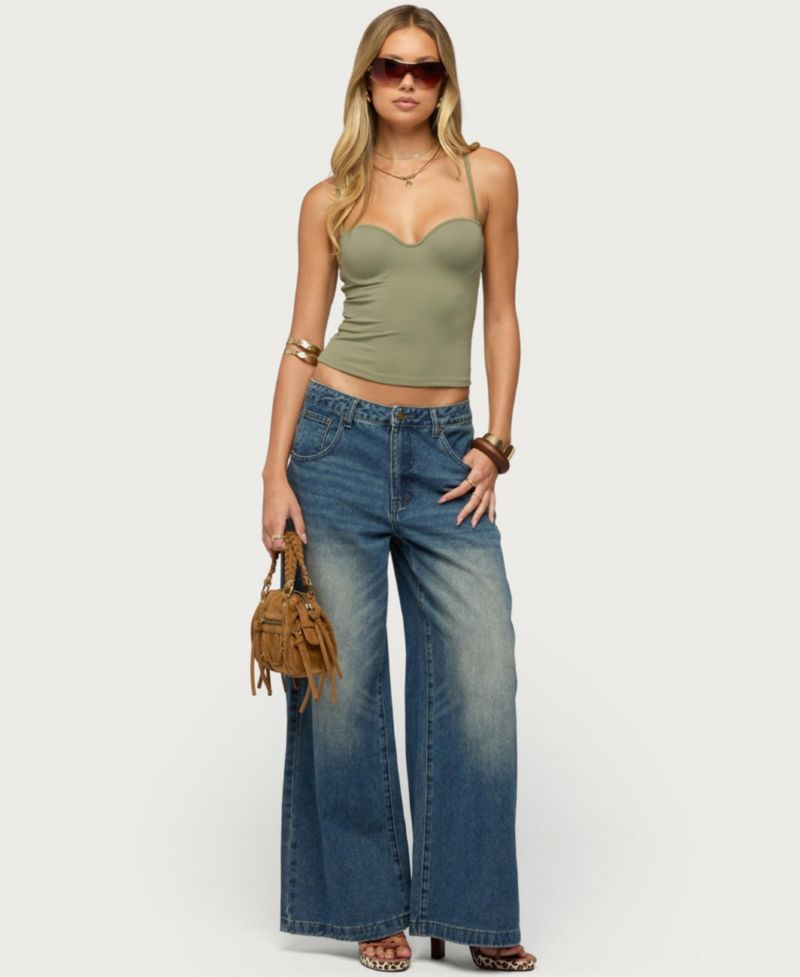 Women's Aven Built-in Bra Sweetheart Neck Sleeveless Tank Top