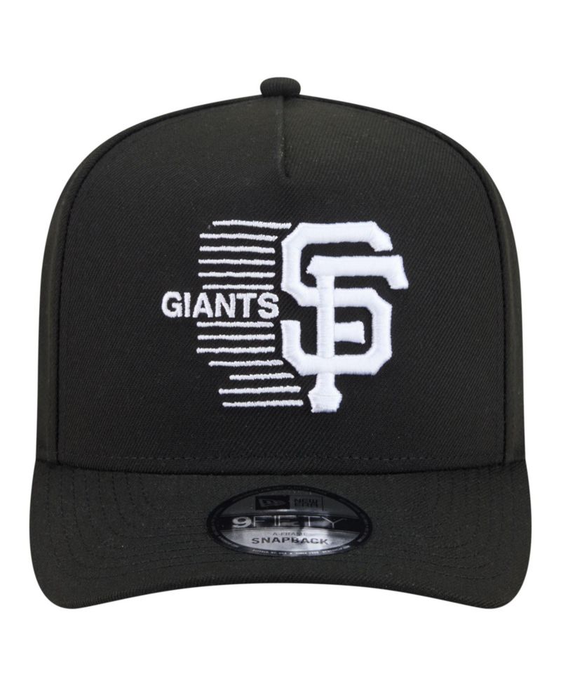 Men's Black San Francisco Giants Motion A-Frame 9FIFTY Snapback Hat