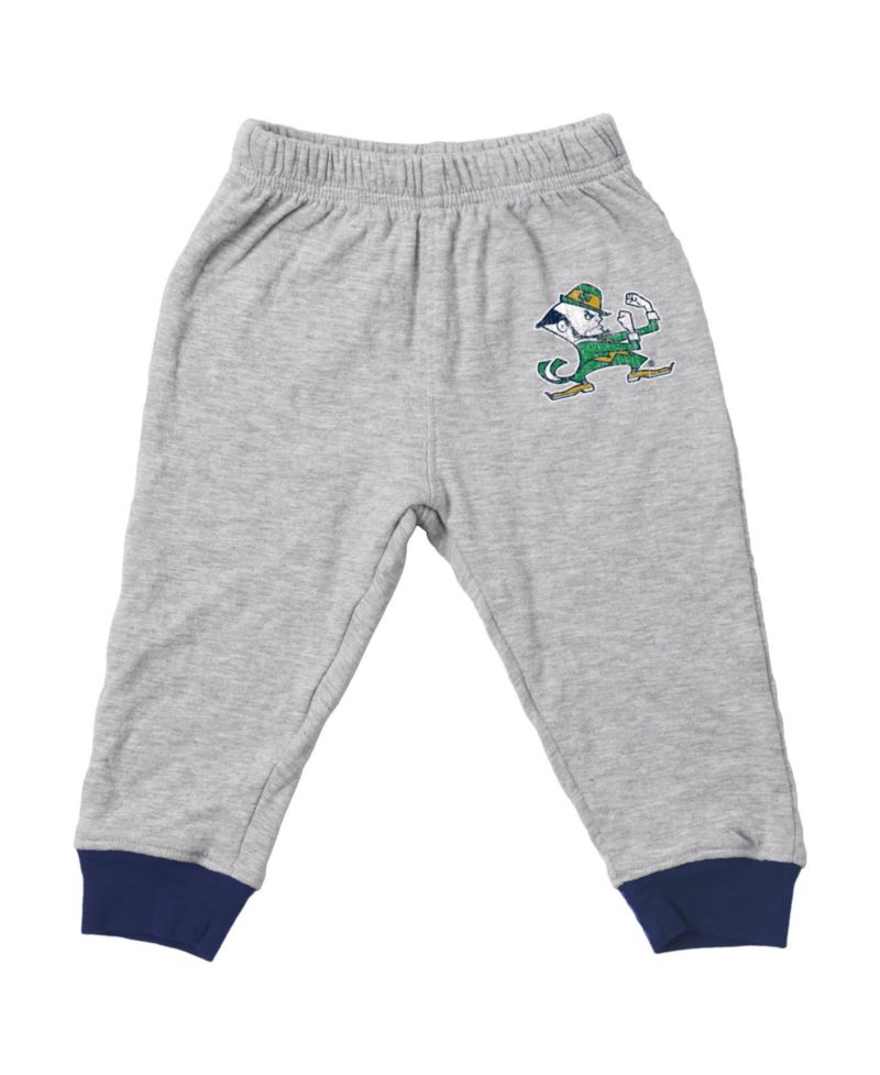 Baby Boys and Girls Heather Gray Notre Dame Fighting Irish Jie Jie Hopper Set