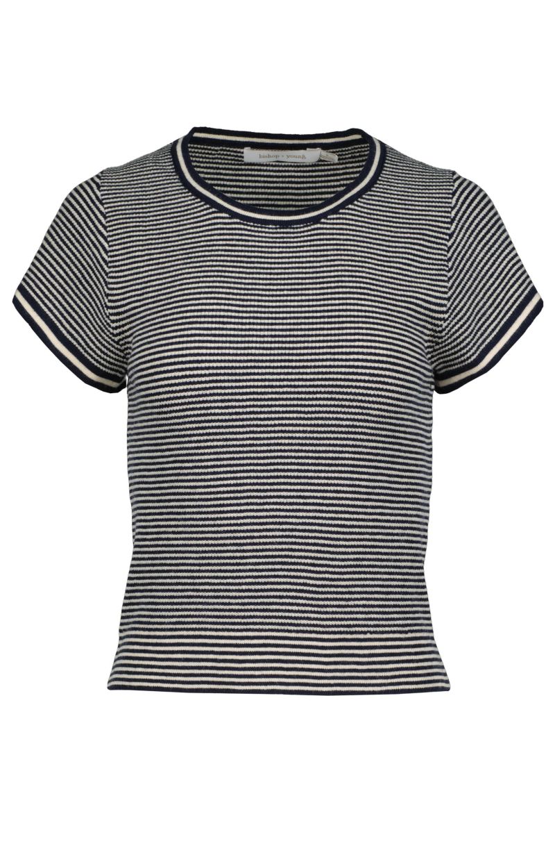 Women's BISHOP + YOUNG Hepburn Short Sleeve Stripe Sweater