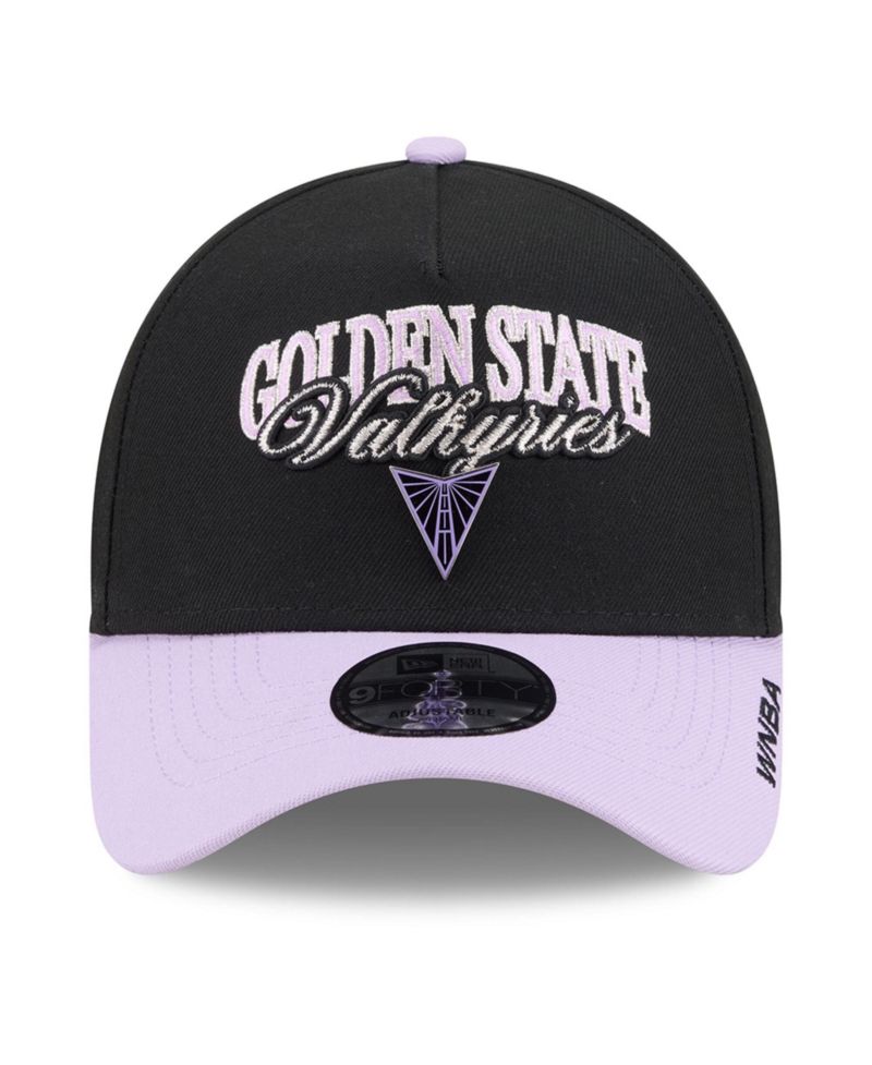 Men's and Women's Eclipse Black/Violet Golden State Valkyries WNBA Tip-Off 2026 Metal Badge A-Frame 9FORTY Adjustable Hat