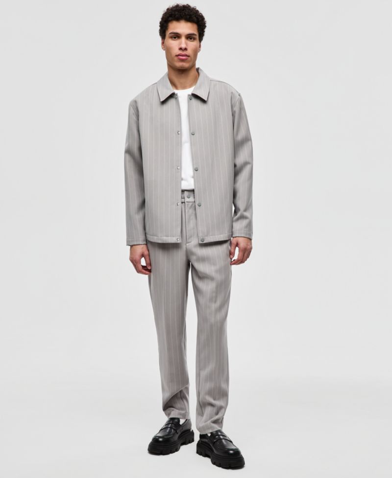 Men's Pinstriped Woven Relaxed Pants
