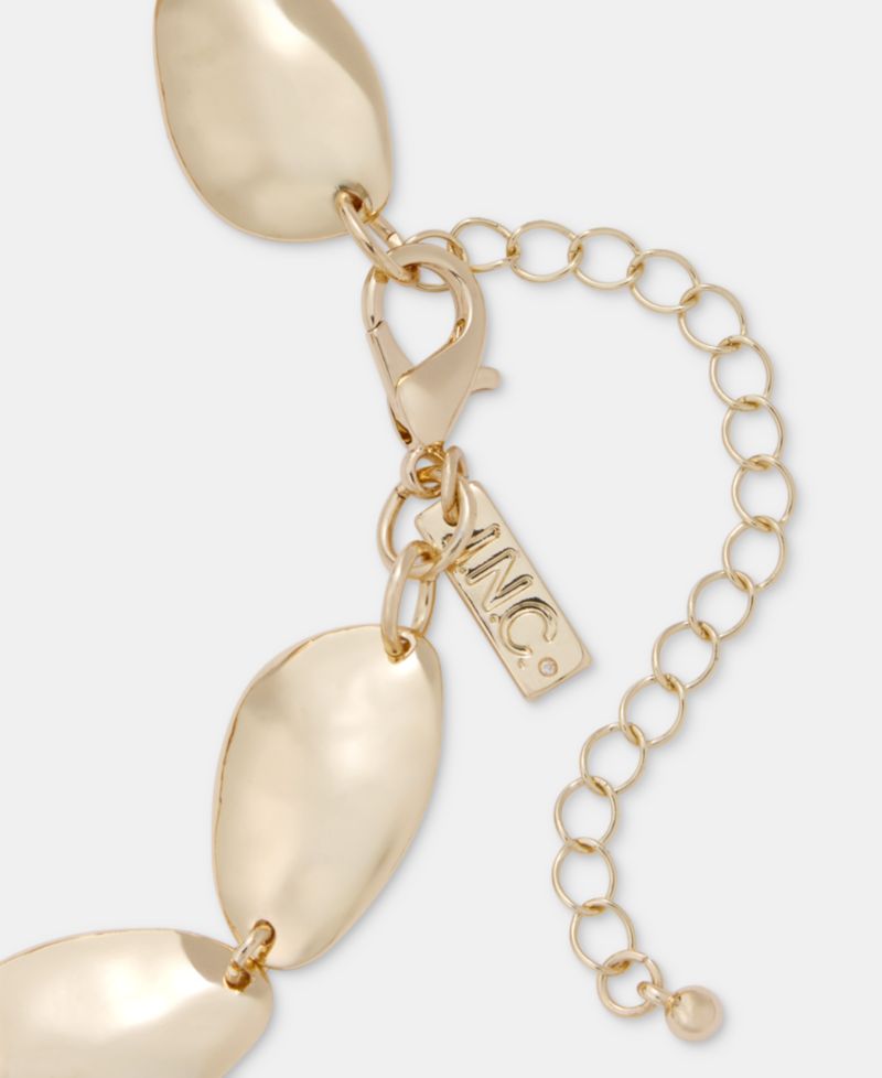 Sculptural Oval Lariat Necklace, 16" + 3" extender