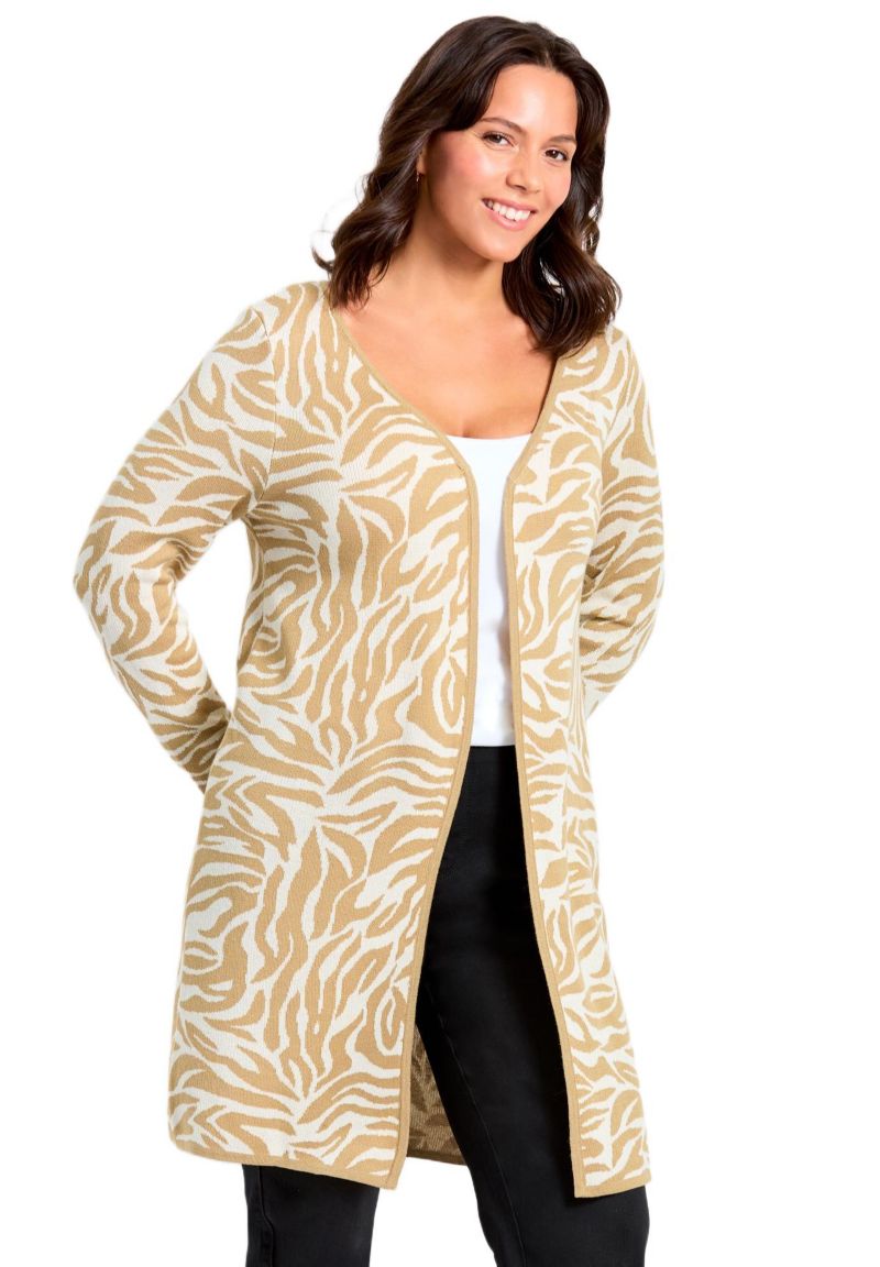 Women's Plus Size Open Front Sweater Cardigan