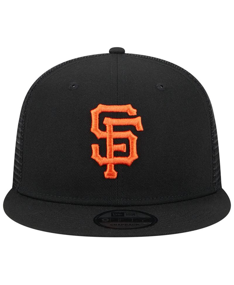 Men's Black San Francisco Giants Team Color Trucker 9FIFTY Snapback Hat
