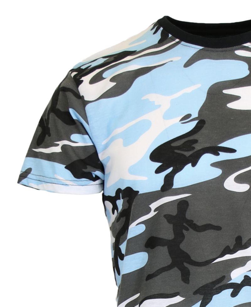 Men's Camo Printed Short Sleeve Crew Neck T-shirt