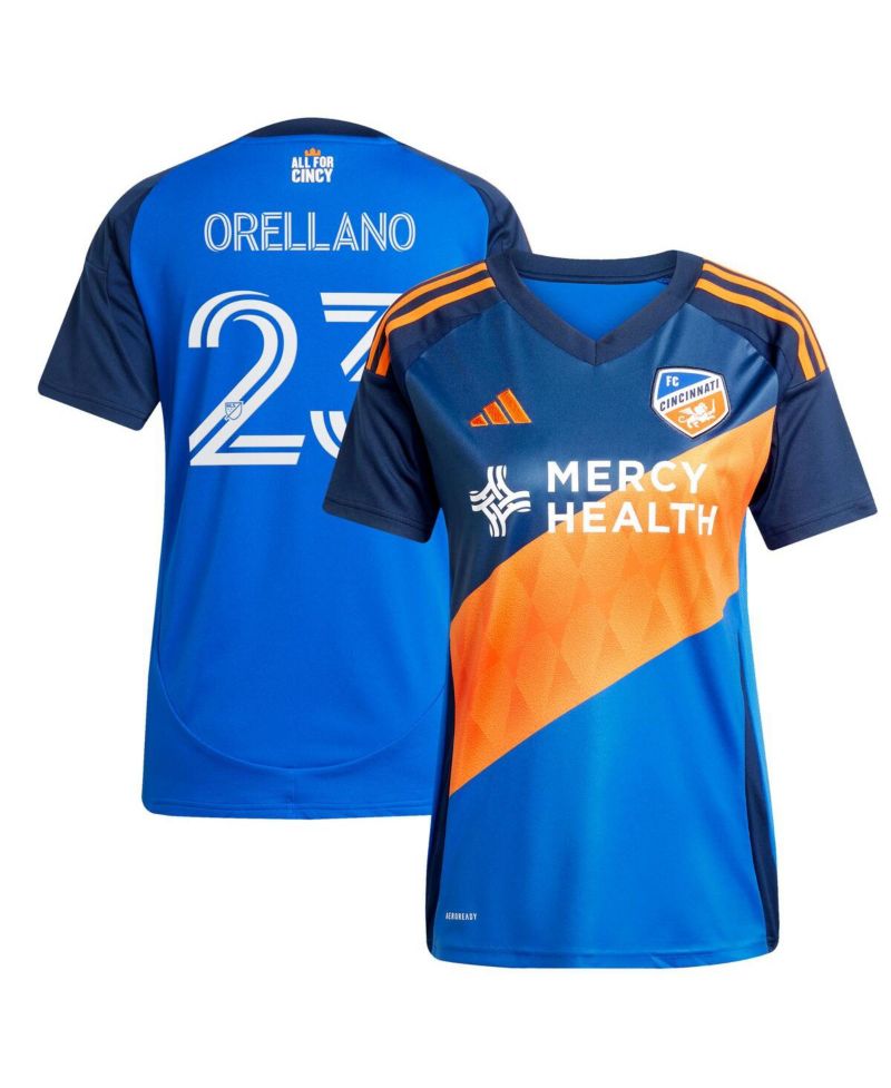 Women's Luca Orellano Blue FC Cincinnati 2025 Orange and Blue Legacy Kit Replica Player Jersey
