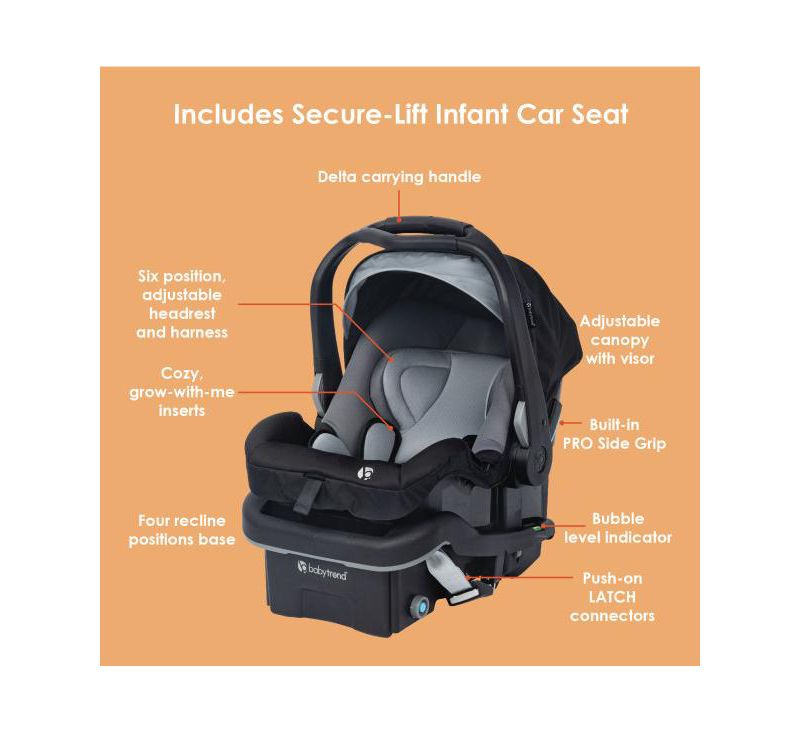 EZ Ride SE Stroller Travel System with Secure-Lift Infant Car Seat in Bluebell