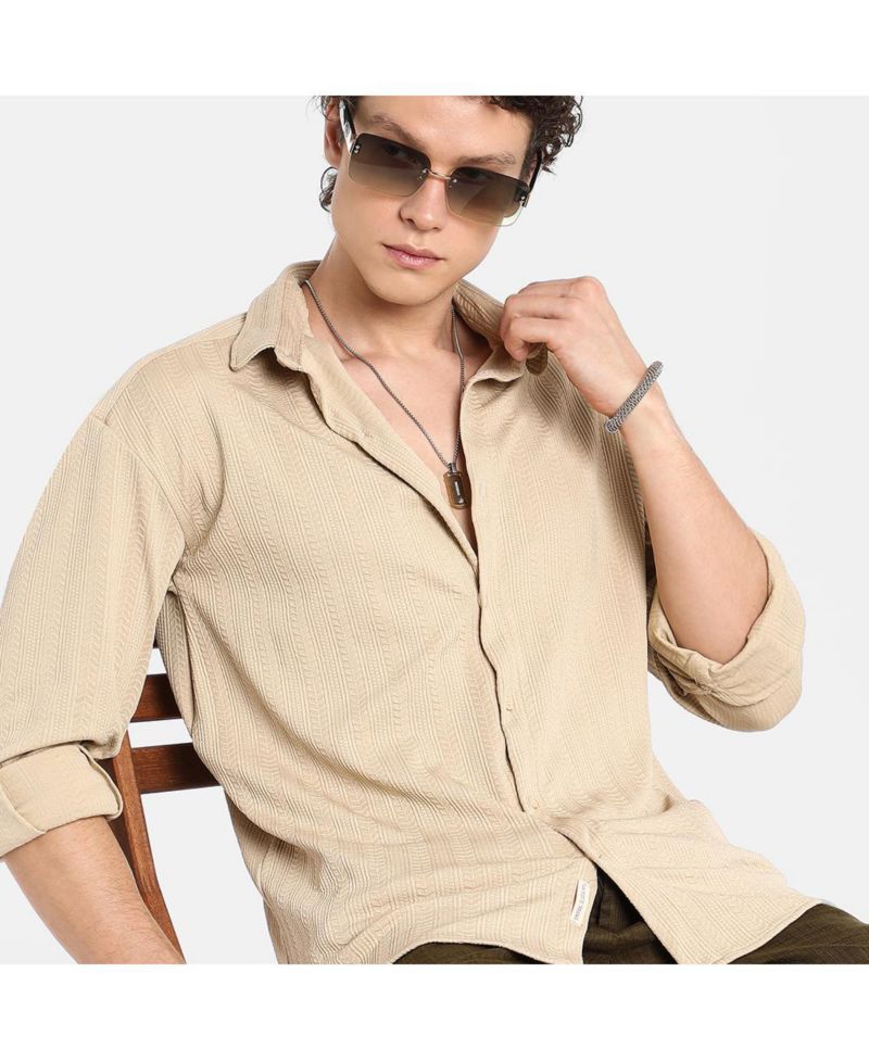 Men's Spear-Textured Shirt
