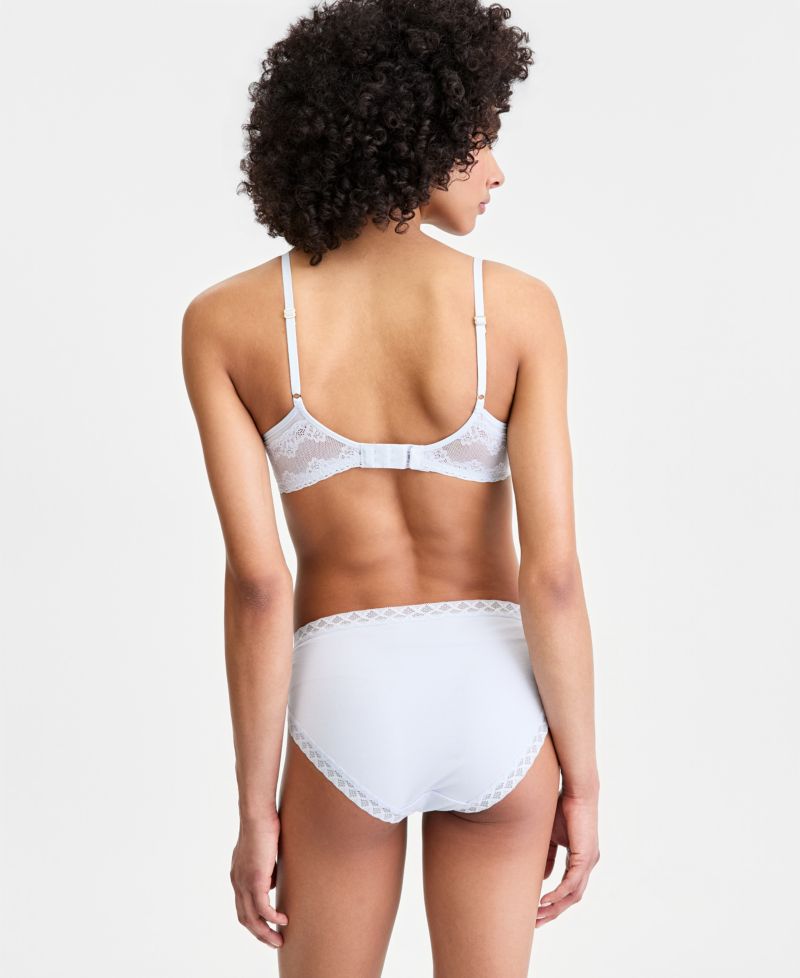 Women's Bliss Perfection Contour Underwire Bra & Bliss Lace-Trim Cotton French-Cut Brief Underwear