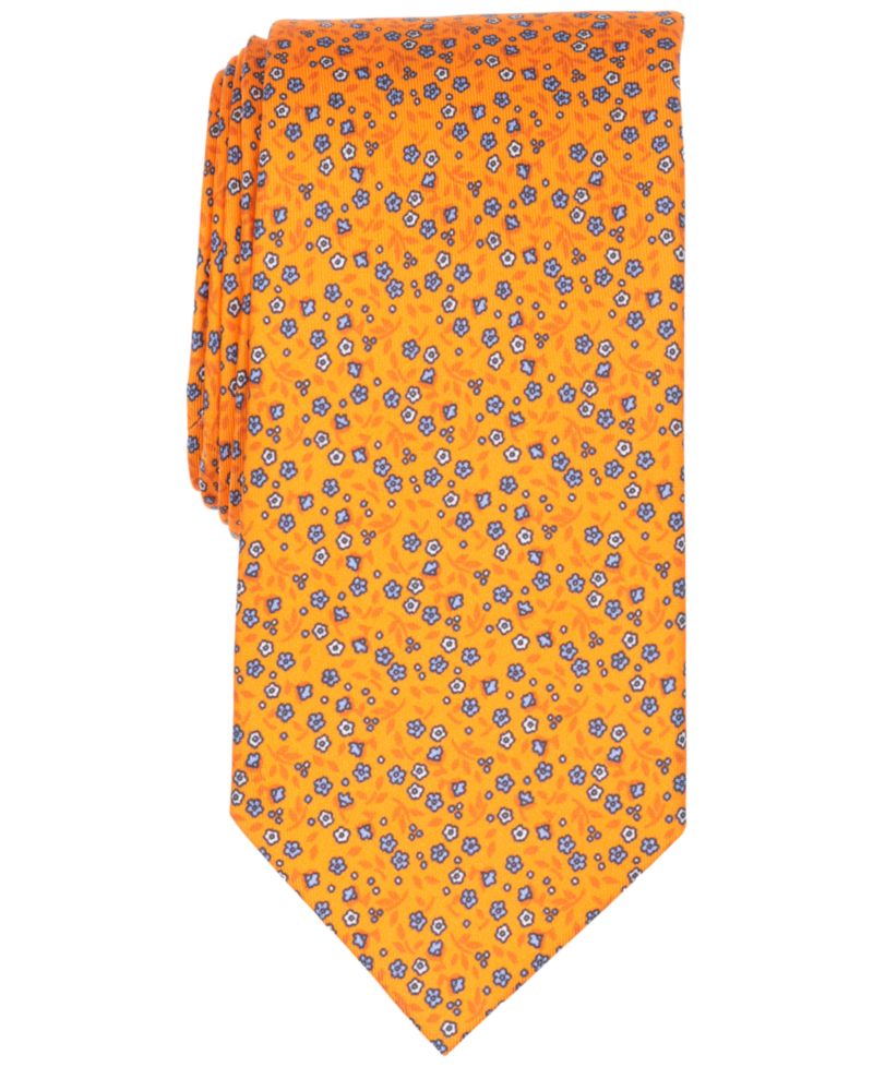 Men's Harvey Classic Design Floral Pattern Silk Tie
