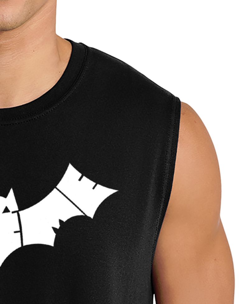 Men's Bat Silhouette Word Art Graphic Tank Top