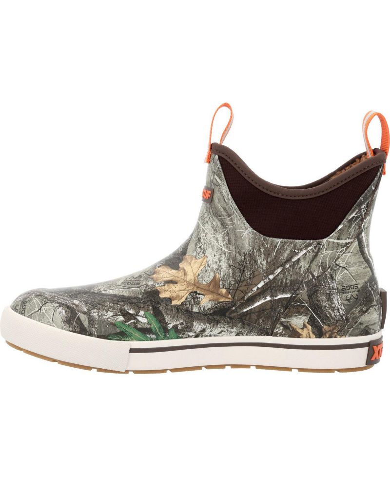 Men's Outdoors Faux Shearling Lining Ankle Deck Boots