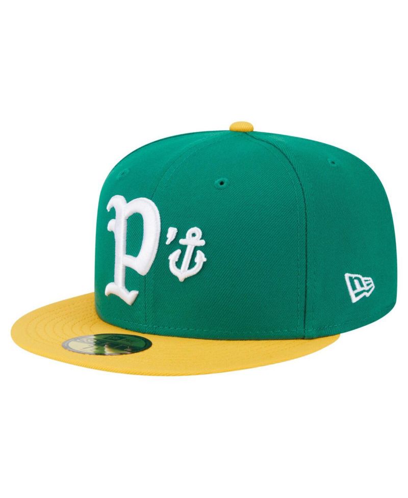 Men's Green/Yellow Stockton Ports Authentic Collection 59FIFTY Fitted Hat