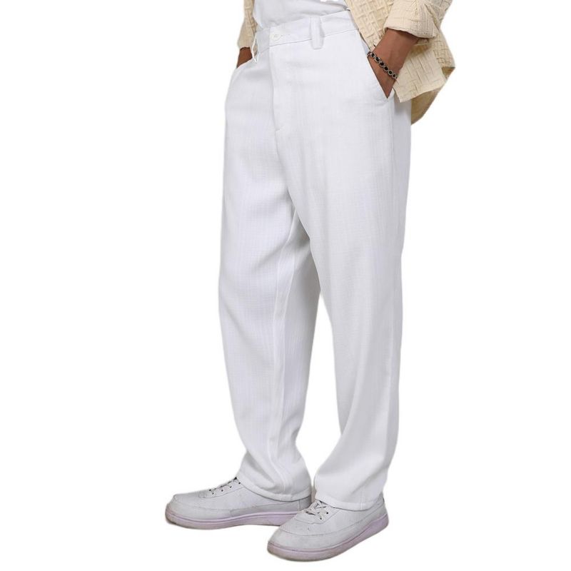 Men's Tailored Linen-Blend Trousers