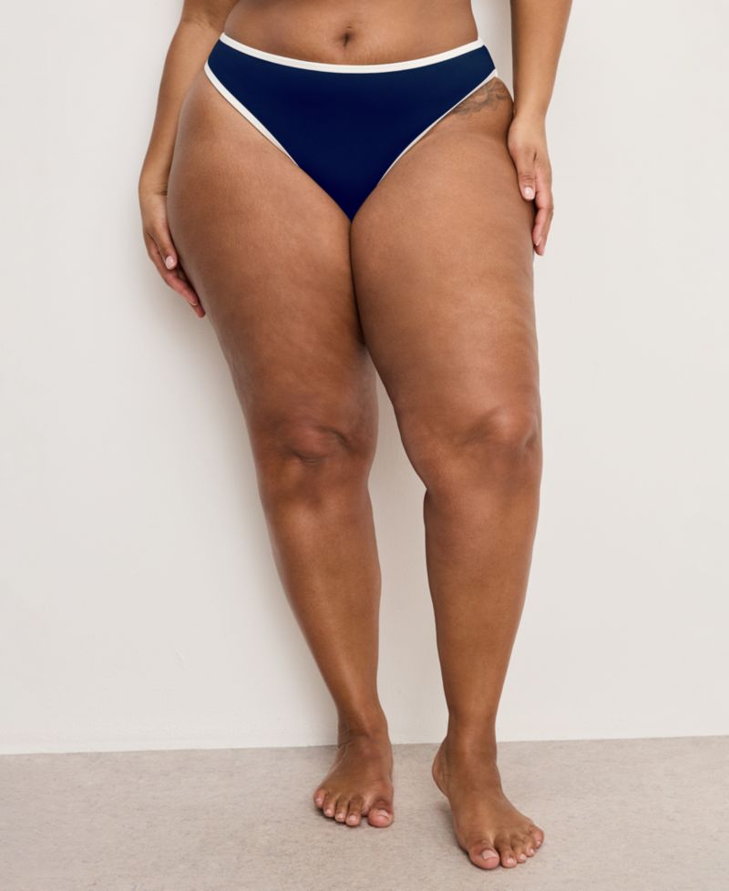 Women's Compression Better Bikini Swim Brief Bottoms, Regular and Plus Size