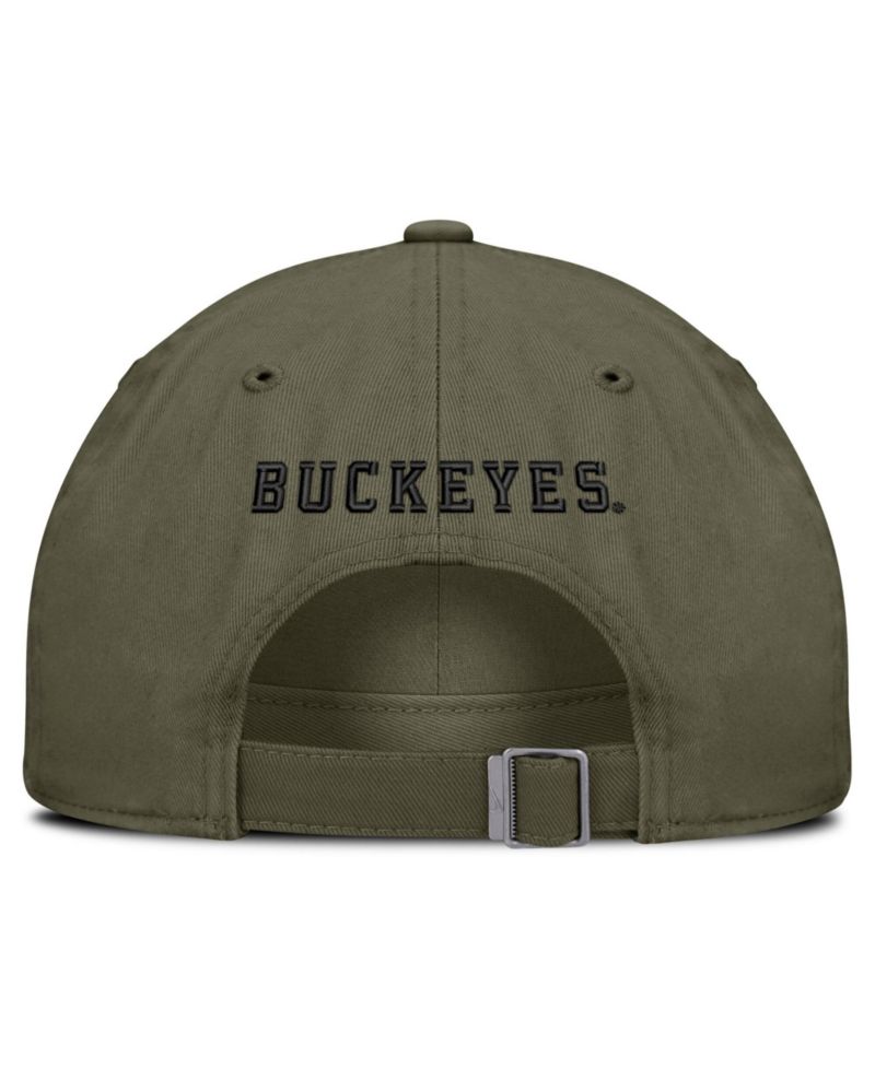 Men's Olive Ohio State Buckeyes Primetime SwooshFlex Dri-FIT Hat
