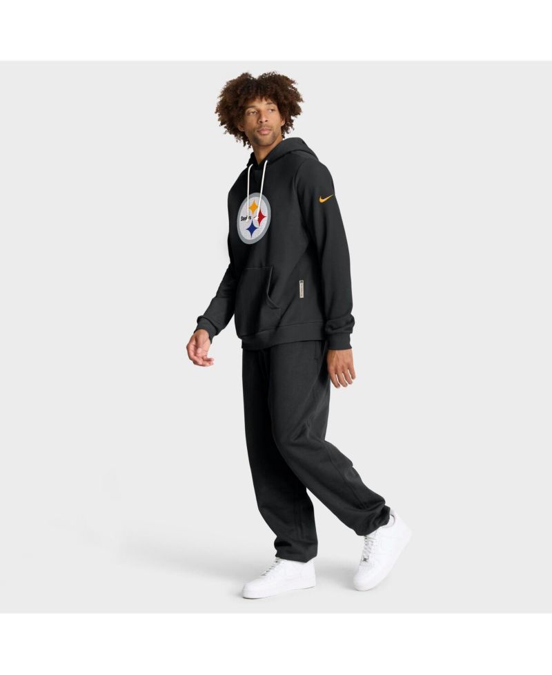 Men's Black Pittsburgh Steelers Sideline Standard Issue Initial Home Dri-FIT Hoodie