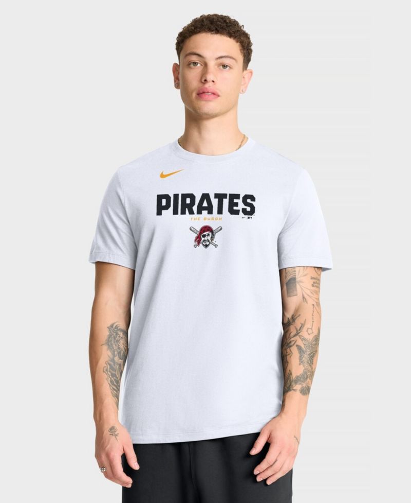 Men's White Pittsburgh Pirates Bold Team Name T-Shirt