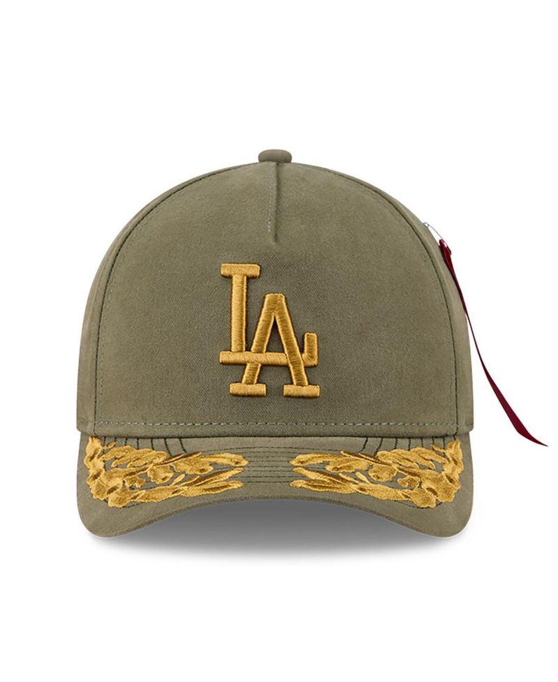 Men's Olive Los Angeles Dodgers A-Frame 9FORTY Adjustable Hat