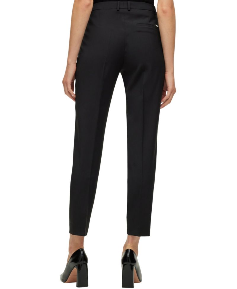 BOSS by Women's Wool Regular-Fit Cropped Pants