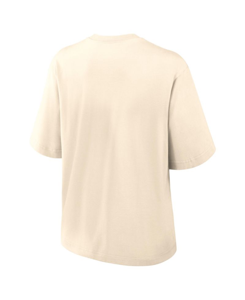 Women's Cream Green Bay Packers Vintage Mod Boxy T-Shirt