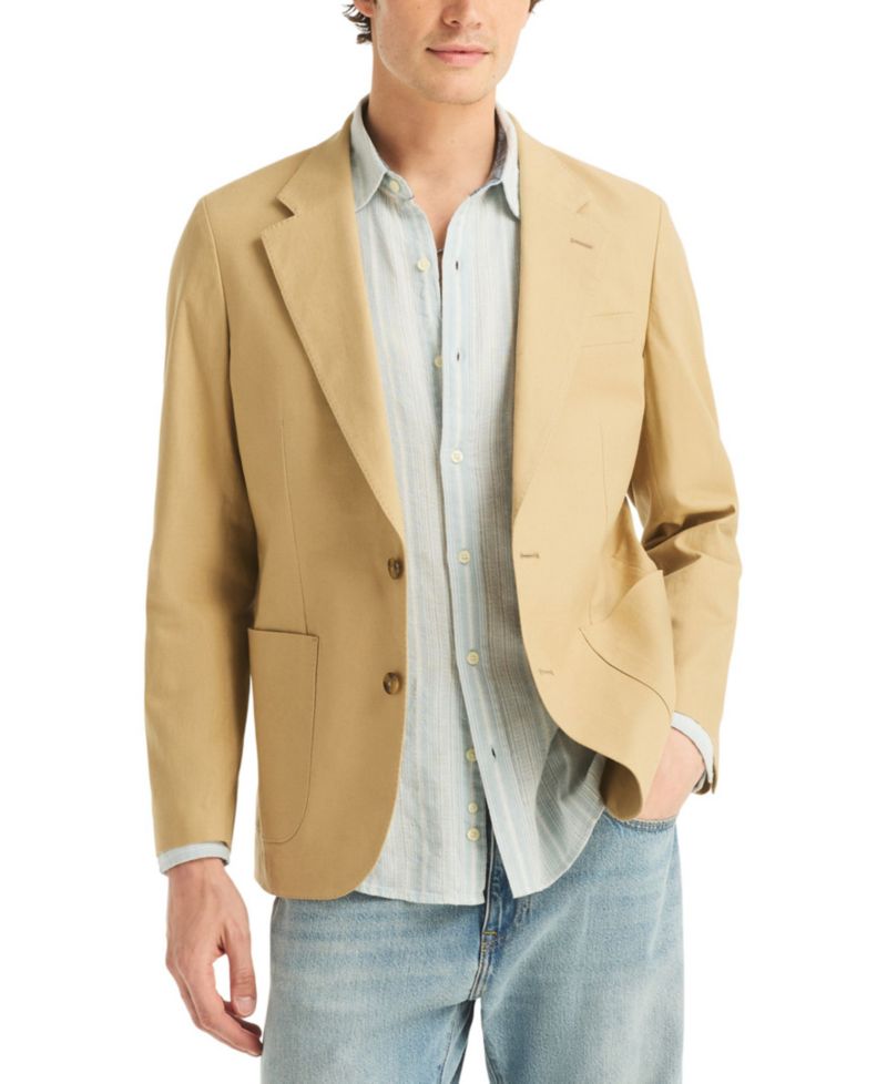 Men's Two Button Linen-Blend Sport Blazer