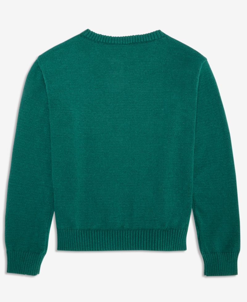 Girls' 4-16 Sequin Dreamyarn Crewneck Long-Sleeve Sweater