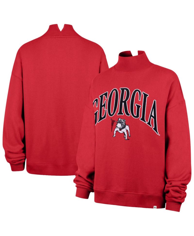 Women's '47 Red Georgia Bulldogs Mock Neck Sweatshirt