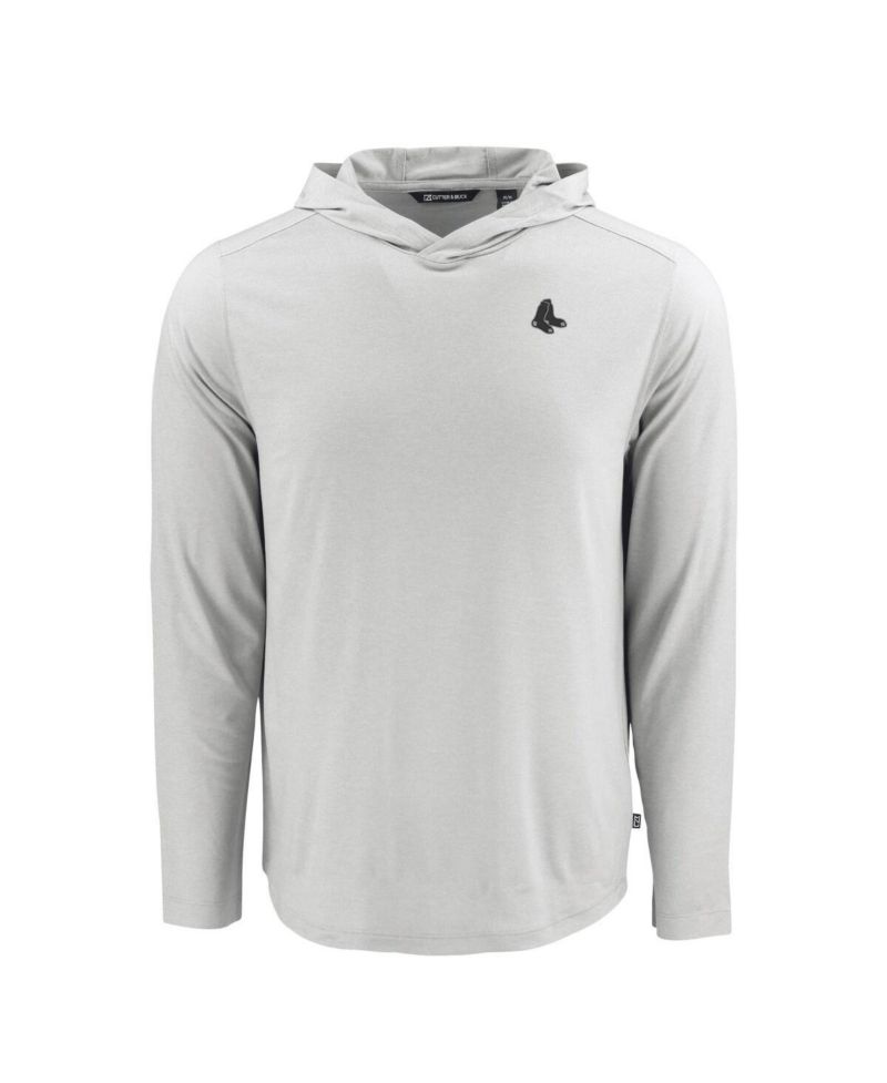 Men's Gray Boston Red Sox Coastline Epic Comfort Eco Long Sleeve Hoodie T-Shirt