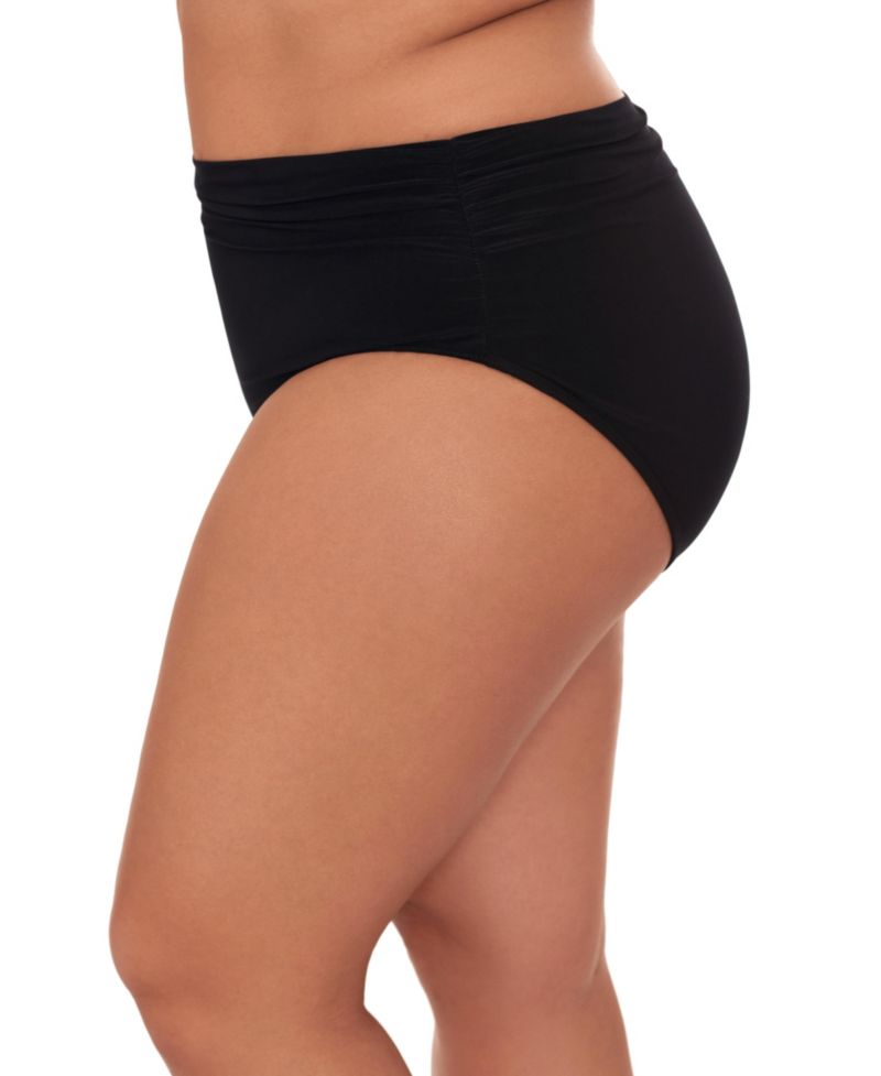Plus Size Shirred Brief Swim Bottom
