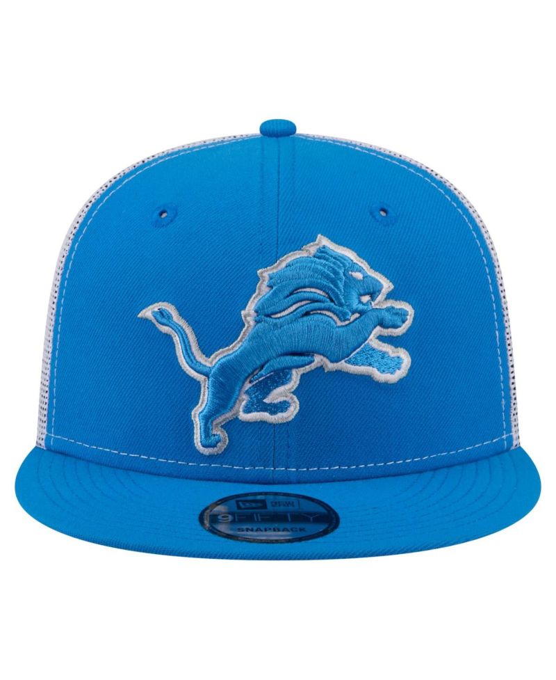 Men's Blue Detroit Lions Core Team 9FIFTY Trucker Snapback Hat