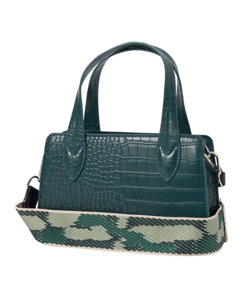 August Croc-effect Faux Leather Crossbody Bag