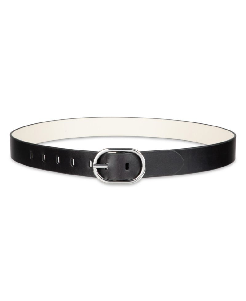 Women's Two-In-One Center Bar Reversible Leather Belt