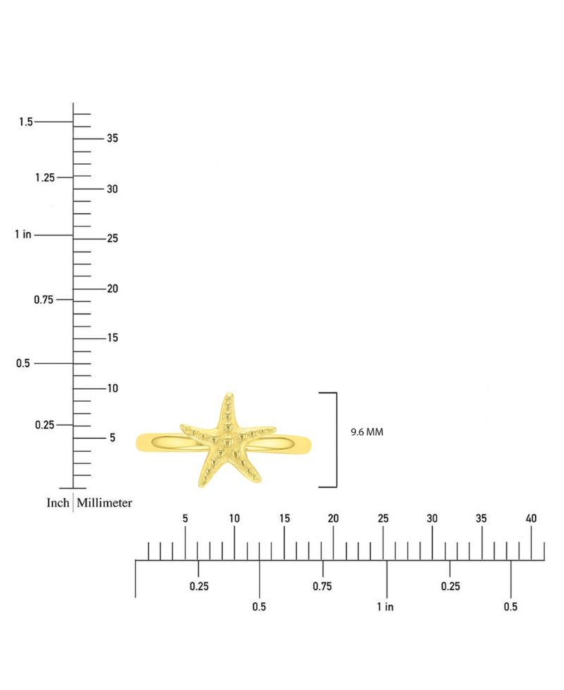 Waterproof Yellow Starfish Toe Ring