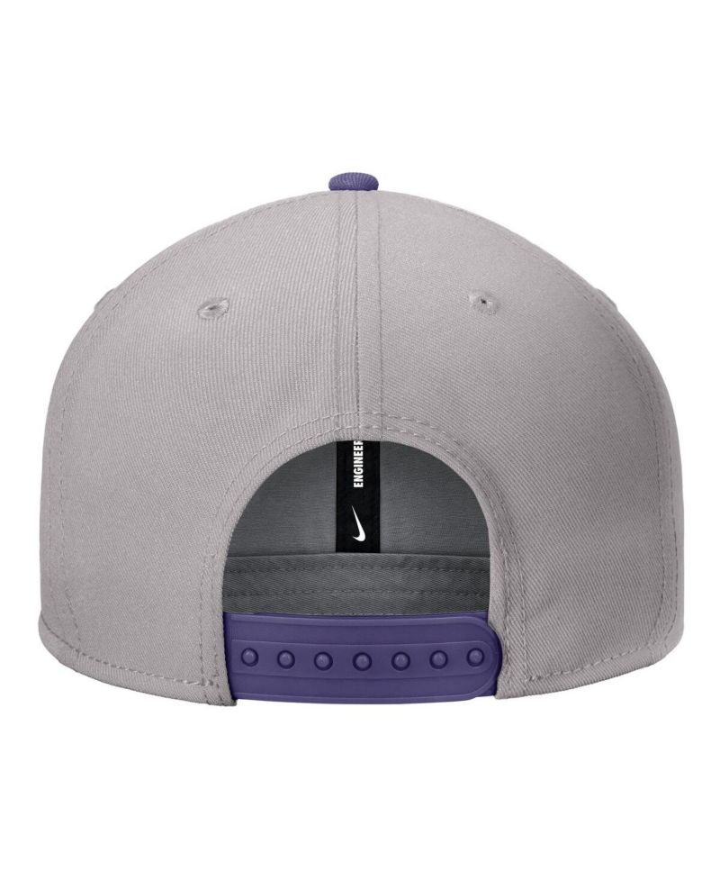 Men's Gray TCU Horned Frogs Vintage Script Pro Dri-FIT Snapback Hat
