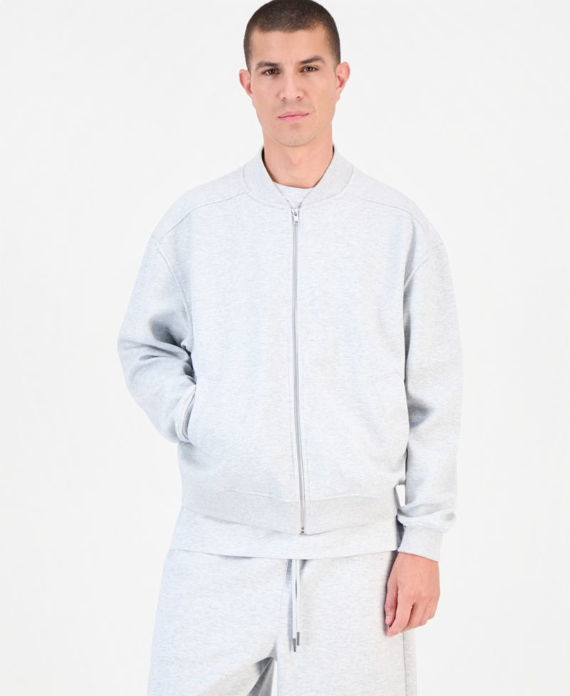 Men's Utility Relaxed Long-Sleeve Bomber Jacket