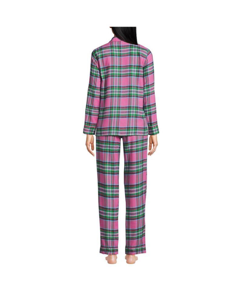 Women's Drapey Flannel 2 Piece Pajama Set - Top and Pants