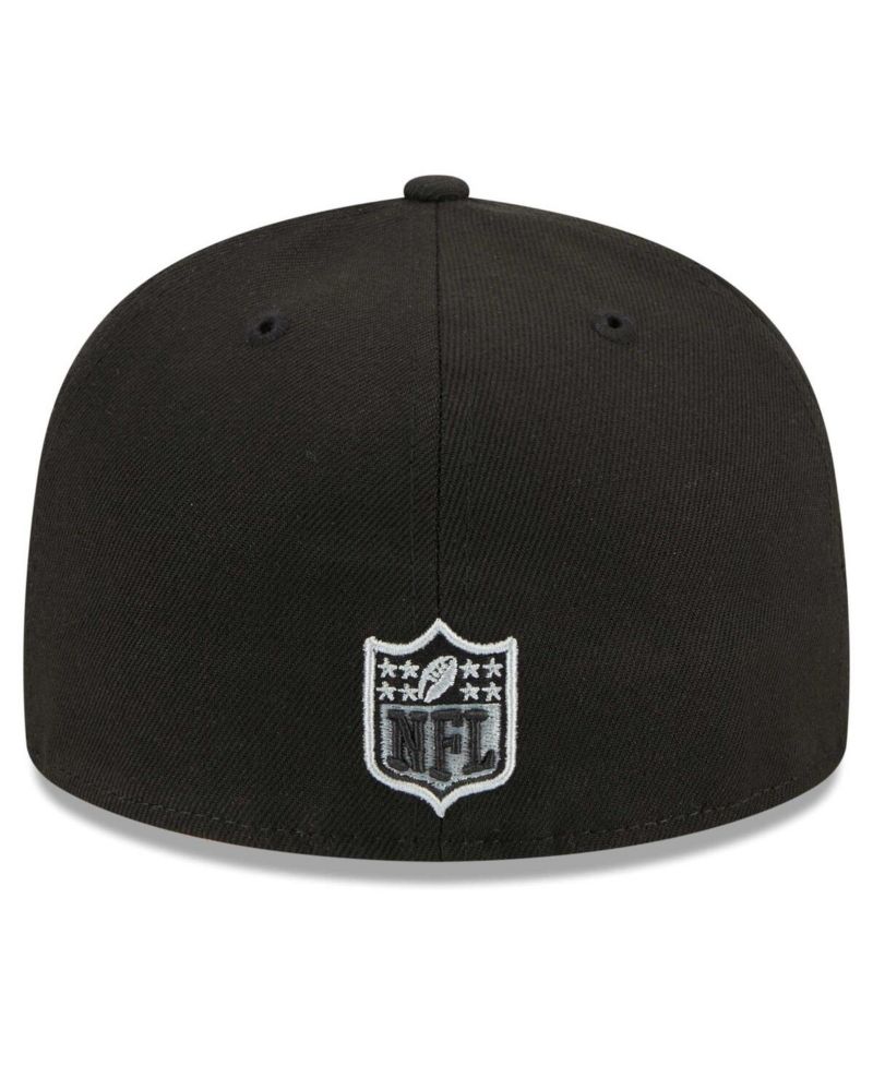 Men's Black Las Vegas Raiders Main Patch 59FIFTY Fitted Hat