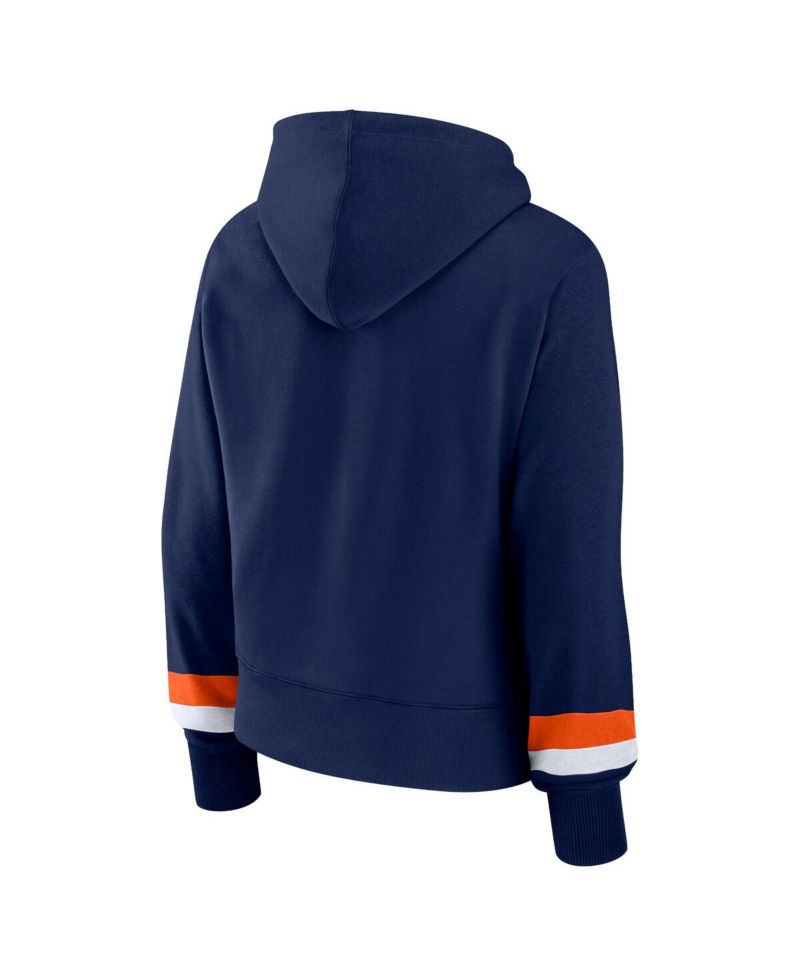Women's Navy Houston Astros Over Under Pullover Hoodie