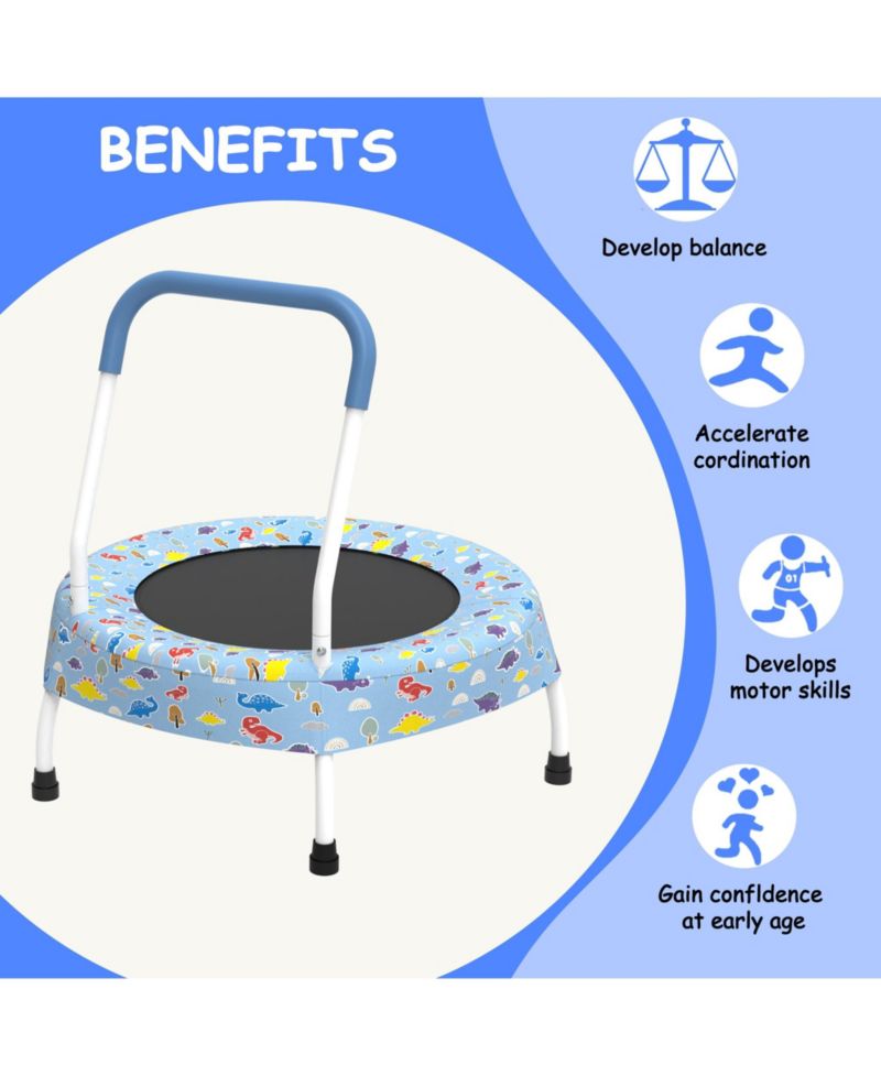 28-inch Toddler Trampoline for Kids 1 Year Plus with Handle, Baby Gifts for Boys and Girls, Indoor and Outdoor