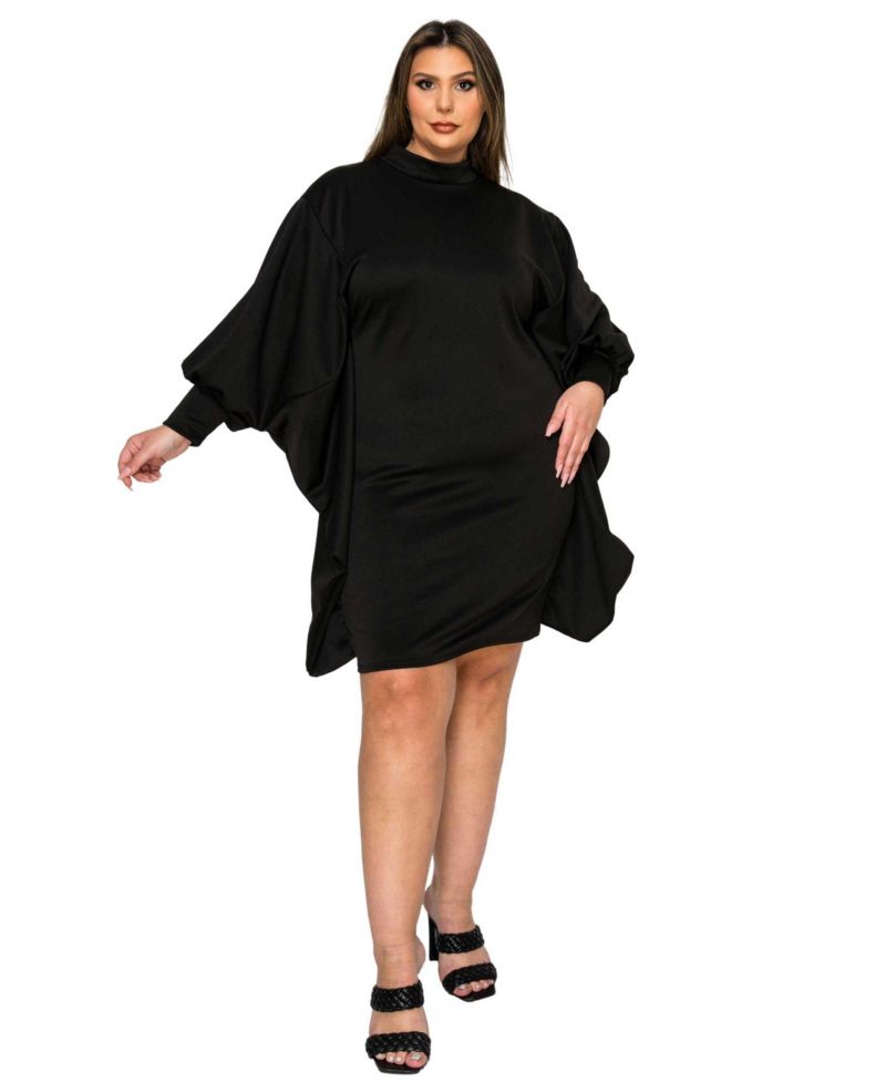 Women's Plus Size Alivera Mock Neck Mini Dress