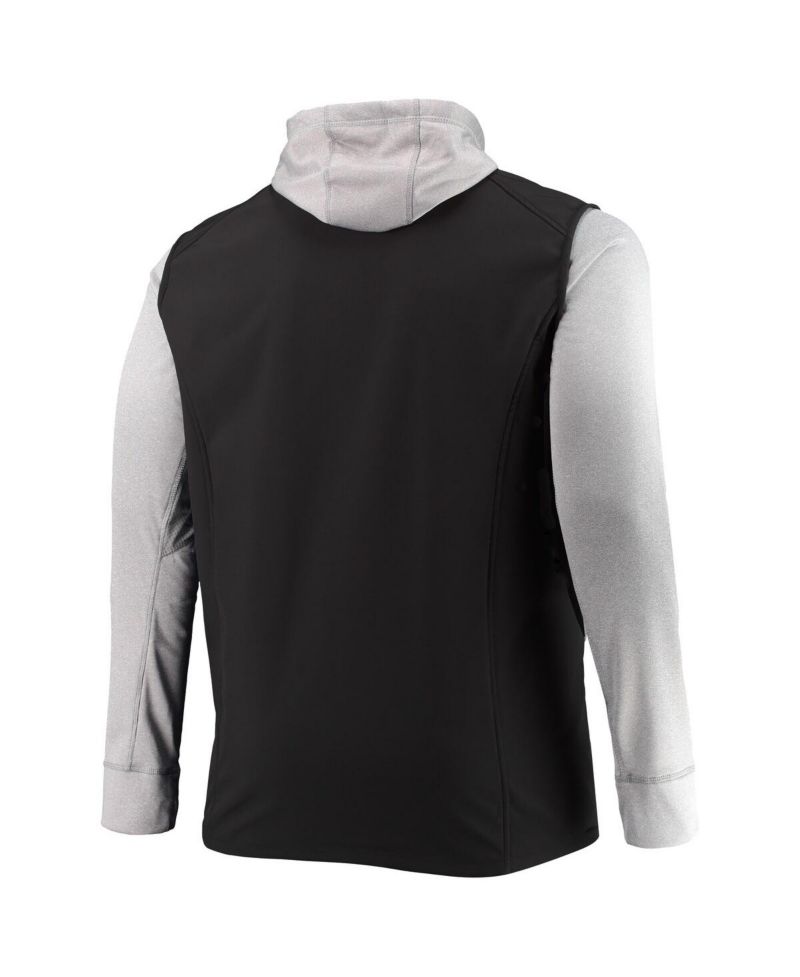 Men's Black and Gray New Orleans Saints Big and Tall Alpha Full-Zip Hoodie Jacket