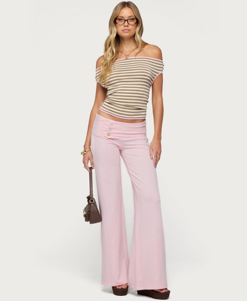 Women's Poppy Foldover Wide Leg Pants